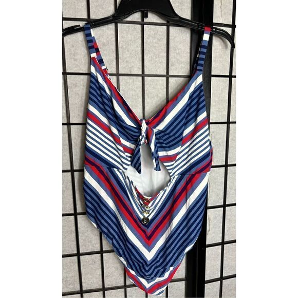 Time & True Striped One Piece Bathing Suit - Picture 1 of 6